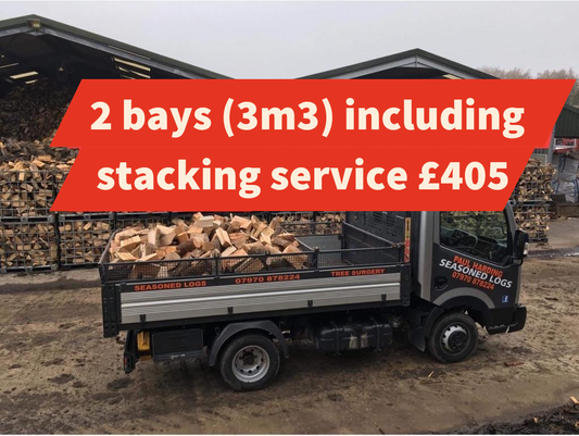 2 bays of logs with stacking service