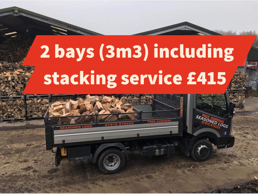 2 bays of logs with stacking service